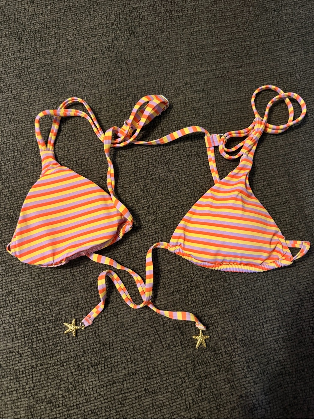 The Beach Club - Women’s Bikini top in “Striped Starfish”